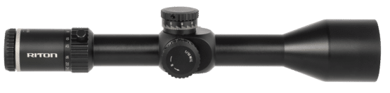 Riton Optics 7 Conquer 4-32x56mm Riflescope features an illuminated MRAD reticle and throw lever